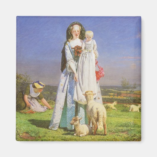 Hübsche Lämmer by Ford Madox Brown Magnet (Vorne)
