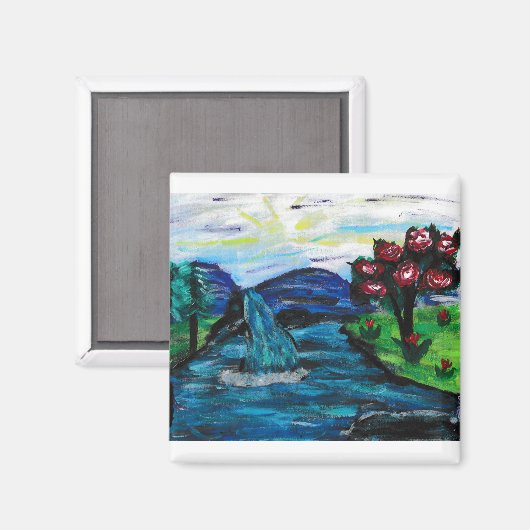 Hübsche Landschaft Magnet (Vorderseite/Rückseite)