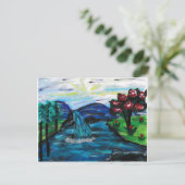 Hübsche Landschaft Postkarte (Stehend Vorderseite)