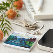 Hübsche Landschaft Schlüsselanhänger (Vorderseite rechts)