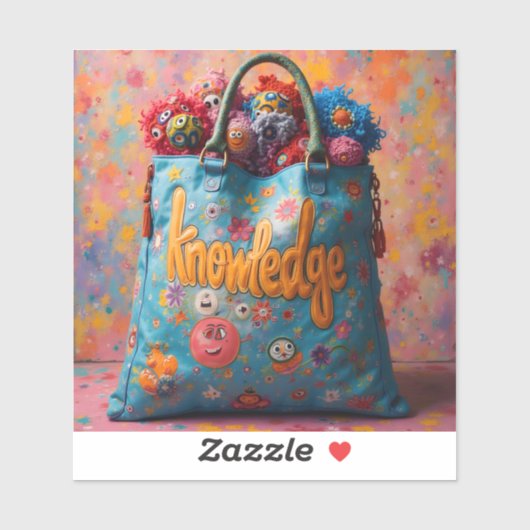 Hübsche Lappen mit Wissen Aufkleber (Blatt)