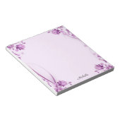 Hübsche Lavendel-Blume Editor IHRER TEXT Notizblock (angewinkelt)