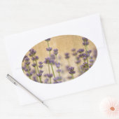 Hübsche Lavendel-Blume Ovaler Aufkleber (Umschlag)
