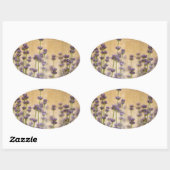 Hübsche Lavendel-Blume Ovaler Aufkleber (Blatt)