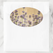 Hübsche Lavendel-Blume Ovaler Aufkleber (Tasche)