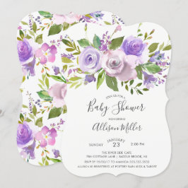 Hübsche Lavendel-Blütendusche Einladung