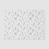 Hübsche Lavendel Weiße Blumen Brautdusche Seidenpapier (Vorderseite)