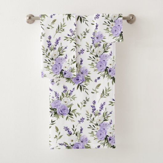 Hübsche Lavendelblüten  Badhandtuch Set (Insitu)