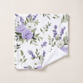 Hübsche Lavendelblüten  Badhandtuch Set (Waschlappen)