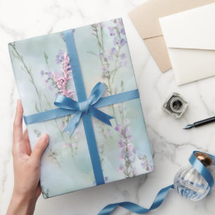 Hübsche Lavendelblüten Brautparty Geschenkpapier