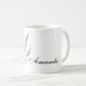Hübsche Lavendelblüten Kaffeetasse (VorderseiteRechts)
