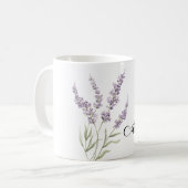 Hübsche Lavendelblüten Kaffeetasse (Vorderseite Links)