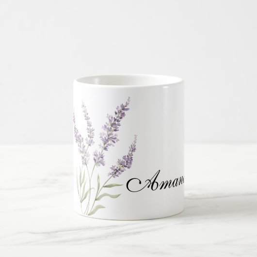Hübsche Lavendelblüten Kaffeetasse (Mittel)
