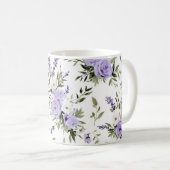Hübsche Lavendelblüten Kaffeetasse (VorderseiteRechts)