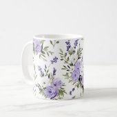 Hübsche Lavendelblüten Kaffeetasse (Vorderseite Links)
