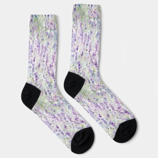 Hübsche Lavendelblüten Socken (Rechts)