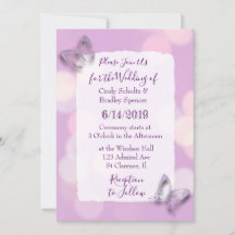 Hübsche Lavender Butterflies Hochzeit