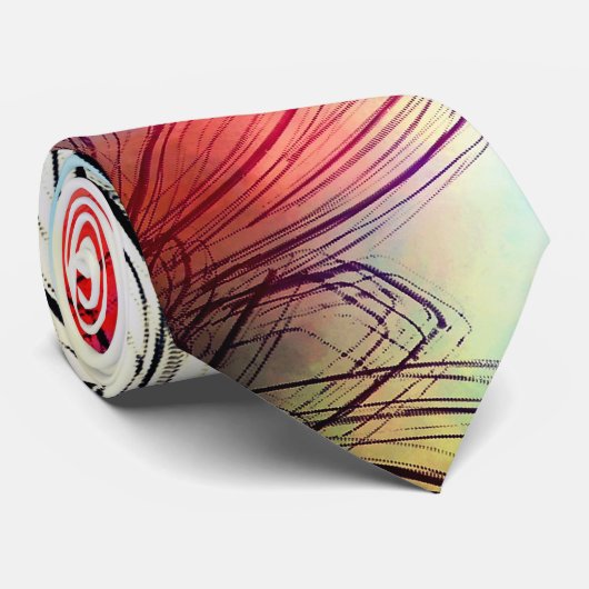 hübsche, lebendige Aquarellfarbe abstrakt Krawatte (Gerollt)