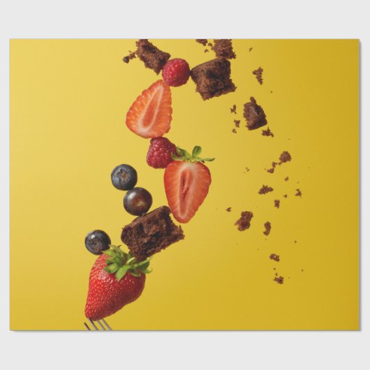 Hübsche Lebensmittel Geschenkpapier (Flach)