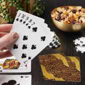 Hübsche Ledergiraffe Tierausdruck mit Glitzer Spielkarten (In Situ)