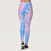 Hübsche Leggings in Pastellblau Lila und rosa (Rückseite)