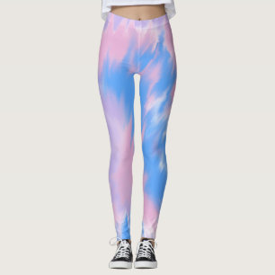 Hübsche Leggings in Pastellblau Lila und rosa