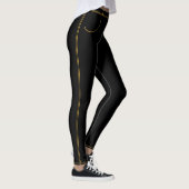 Hübsche Leggings mit Imitaten Schwarze Jeans (Rechts)