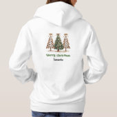 Hübsche Leopard-Weihnachtsbäume Geschenk für sie S Hoodie (Rückseite)