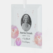 Hübsche Leuchte-Uhr im liebenden Speicher Ornament Aus Glas (Vorderseite links)