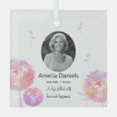 Hübsche Leuchte-Uhr im liebenden Speicher Ornament Aus Glas (Vorderseite)