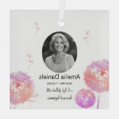 Hübsche Leuchte-Uhr im liebenden Speicher Ornament Aus Glas (Rückseite)