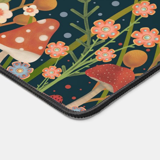 Hübsche Libelle-Pilzblumen Schreibtischunterlage (Ecke)