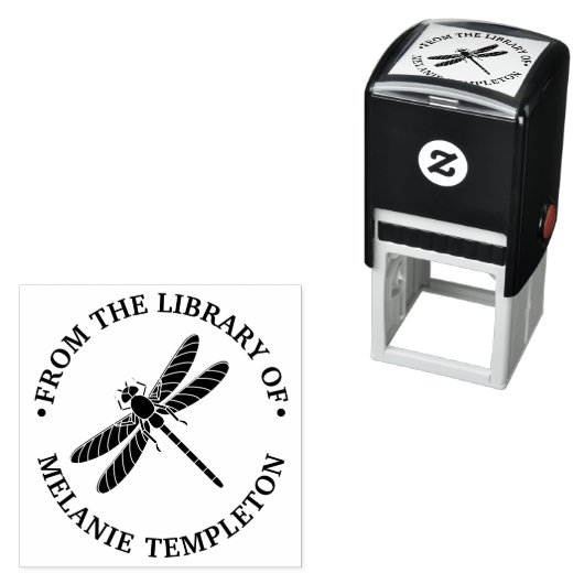 Hübsche Libelle-Silhouette #2 Bibliotheksname Permastempel (Beispiel)