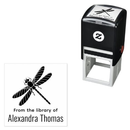Hübsche Libelle-Silhouette #2 Bibliotheksname Permastempel (Beispiel)