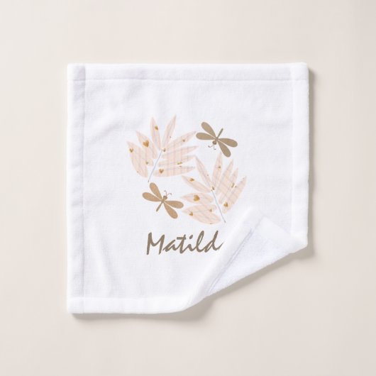 Hübsche Libelle und Blätter Feminine Badhandtuch Set (Waschlappen)