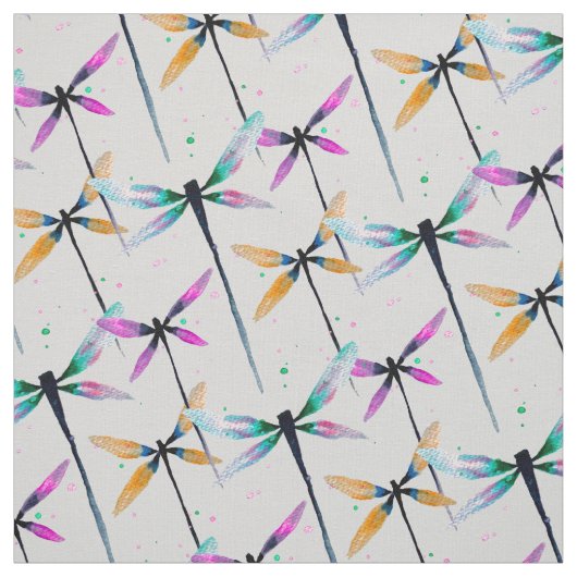 Hübsche Libellen-Aquarellbilder Stoff (Muster)