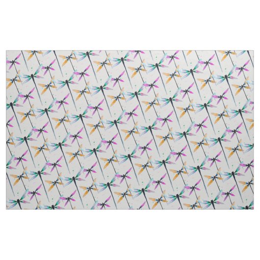 Hübsche Libellen-Aquarellbilder Stoff (Fat Quarter (45,7 x 55,9 cm))