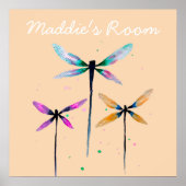 Hübsche Libellen-Kunst Poster (Vorne)