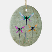 Hübsche Libellen, rustikal Keramik Ornament (Rechts)