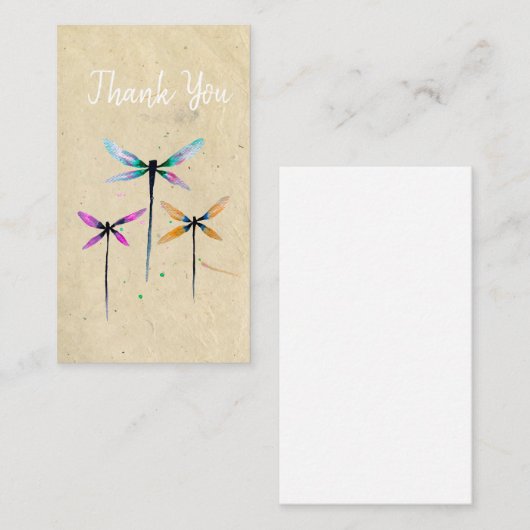 Hübsche Libellen, rustikal Mitteilungskarte (Vorne/Hinten)