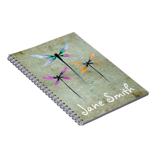 Hübsche Libellen, rustikal Notizblock (Rechte Seite)