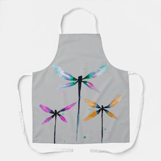 Hübsche Libellen, rustikal Schürze (Vorderseite)