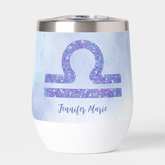 Hübsche Libra Astrologie Signieren Lila Personalis (Vorderseite)