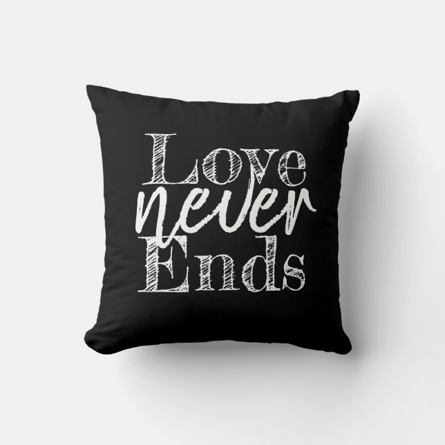 hübsche LIEBE ENDET NIE | Kissen (Vorderseite)