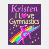 HÜBSCHE LIEBE GYMNASTICS PERSONALISIERT BLANKET FLEECEDECKE (Vorderseite)
