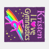 HÜBSCHE LIEBE GYMNASTICS PERSONALISIERT BLANKET FLEECEDECKE (Vorderseite (Horizontal))