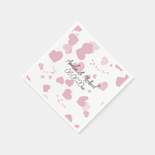 Hübsche Liebe Personalisiert Serviette (Ecke)