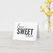 hübsche LIEBE SWEET LIEBE Typografie | Karte (Gelbe Blume)