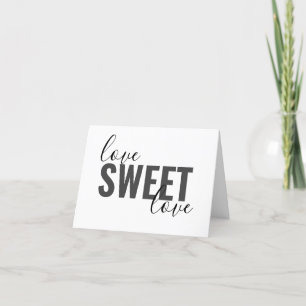 hübsche LIEBE SWEET LIEBE Typografie Karte