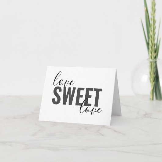 hübsche LIEBE SWEET LIEBE Typografie | Karte (Vorderseite)